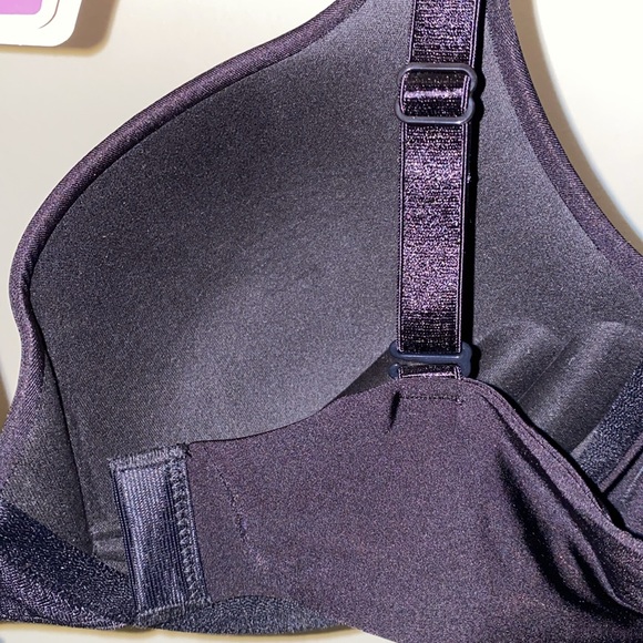 34C NWT Barely There PushUp Hanes Customized Lift Silver detail between cup Bra - Picture 10 of 13